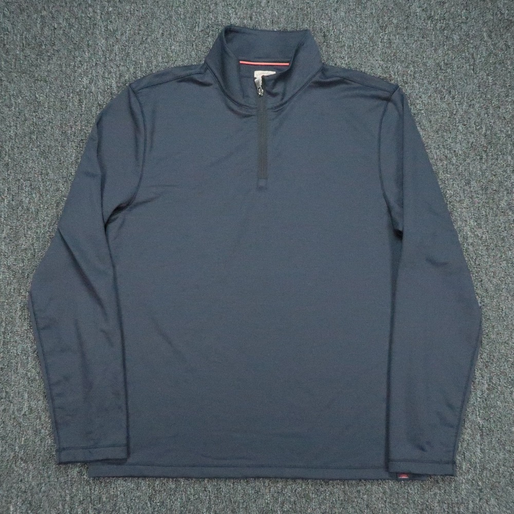 Faherty Pullover Mens Medium Blue Movement Quarter Zip Athletic Stretch